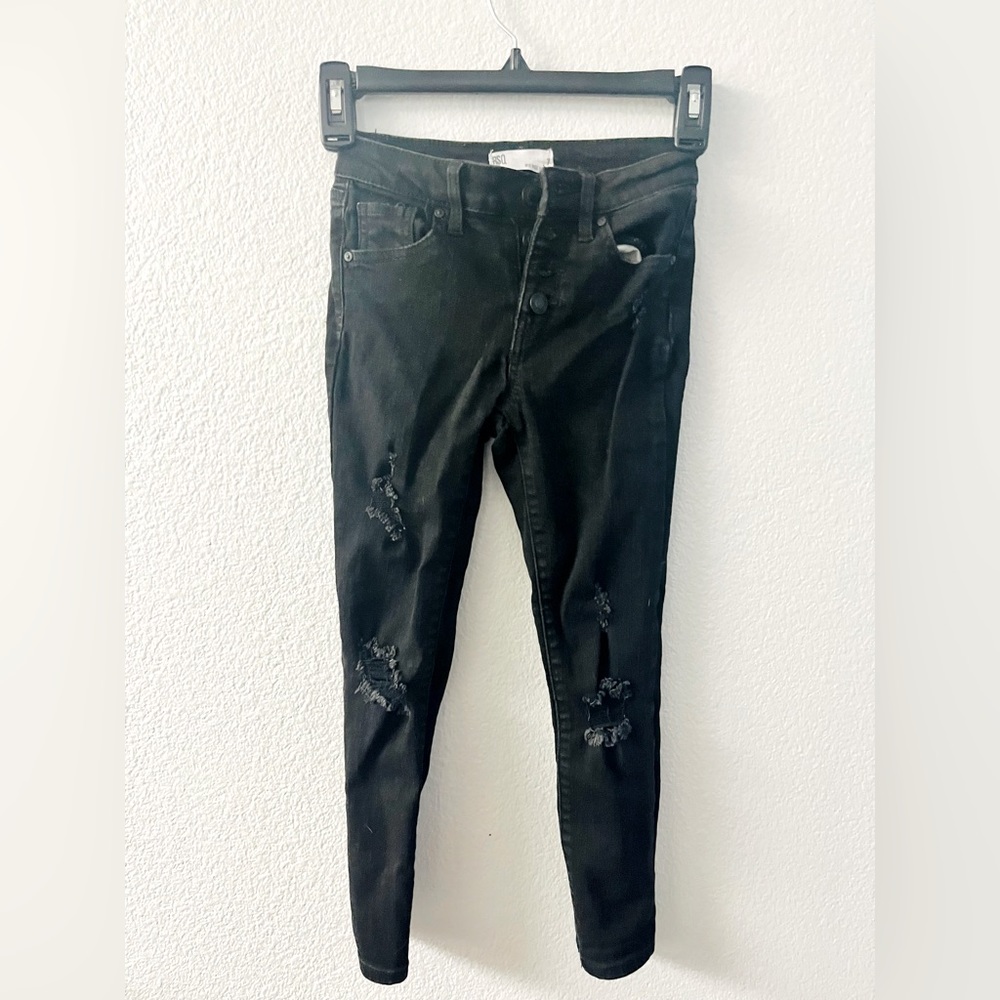 RSQ girls black skinny jeans. Size 7.